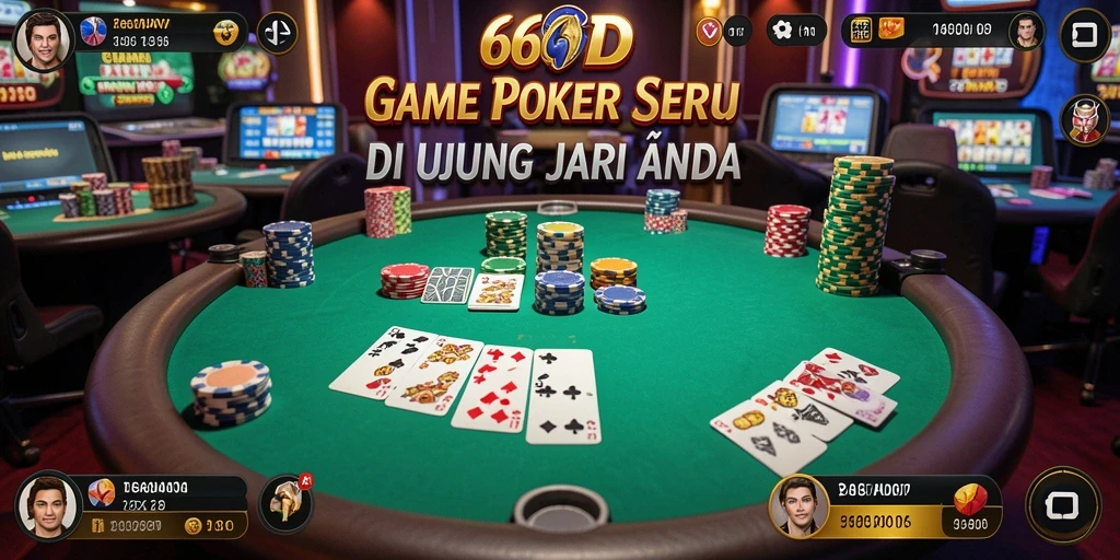 Tampilan permainan Poker yang menarik dan kompetitif di 66D.