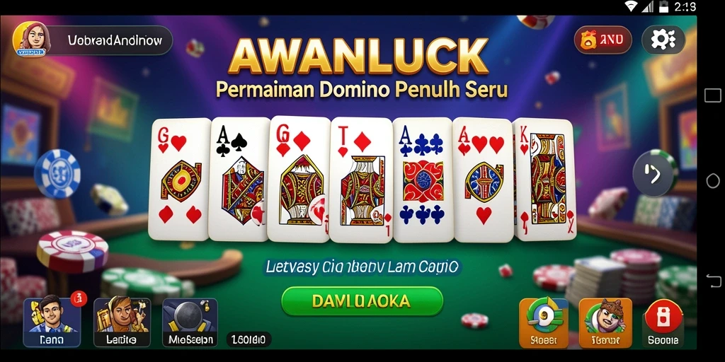Gameplay seru domino di AWANLUCK dengan teman-teman.
