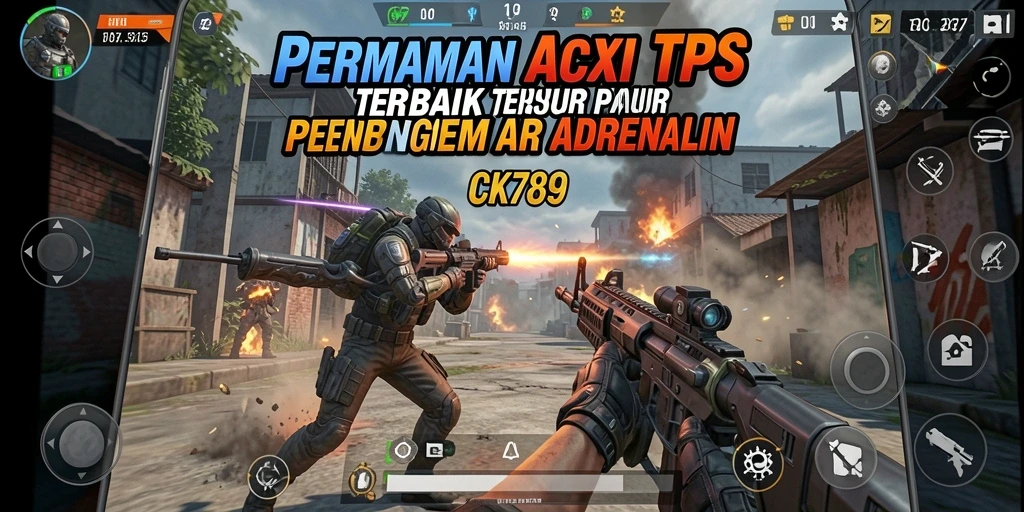 Screenshot gameplay CK789 menampilkan aksi mendebarkan dalam pertarungan TPS.