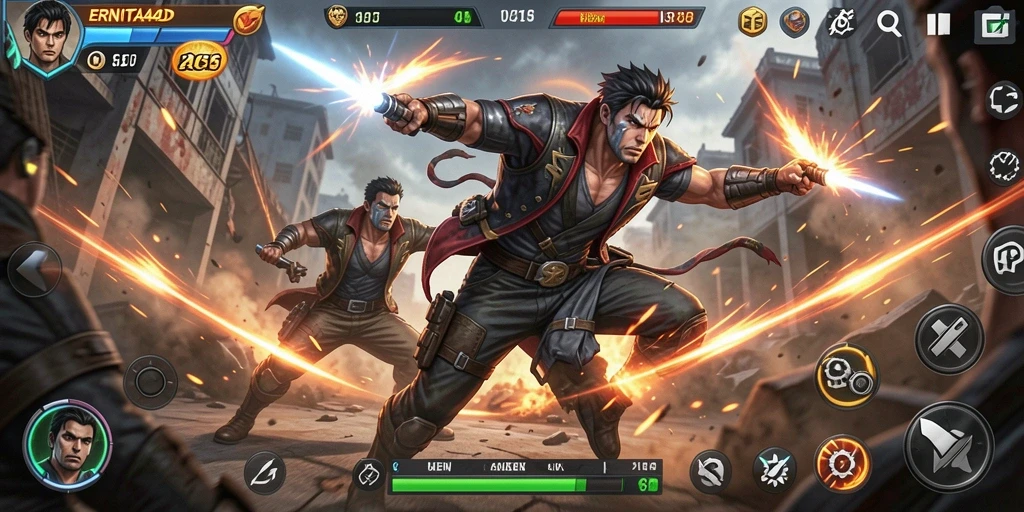 Tampilan aksi intens dari gameplay <strong>ERNITA4D</strong> yang mendebarkan.
