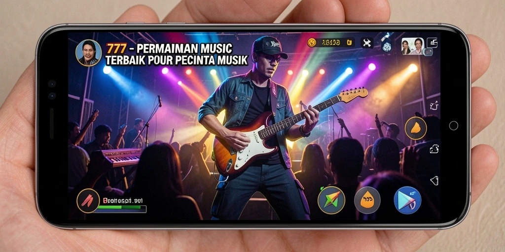 Tampilan gameplay L777 dengan berbagai lagu dan interaksi pengguna.