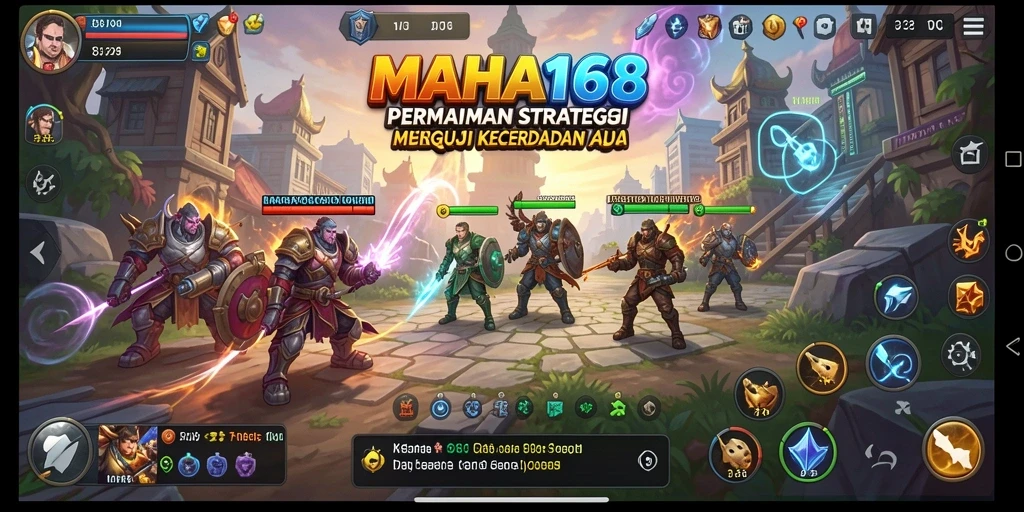 Tampilan gameplay <strong>MAHA168</strong> yang memukau dan strategis.