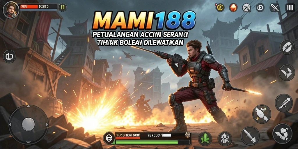 Tampilan aksi seru dari game MAMI188 saat sedang berperang.