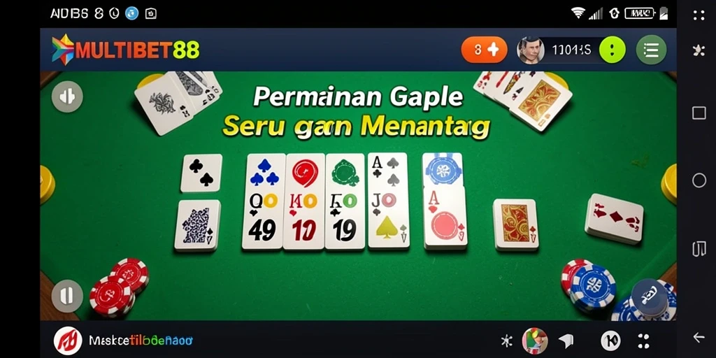 Tampilan gameplay seru dari MULTIBET88 yang penuh tantangan Gaple.
