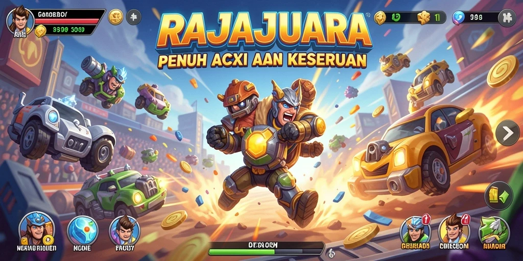 Gameplay seru dan menantang di RAJAJUARA yang penuh aksi.