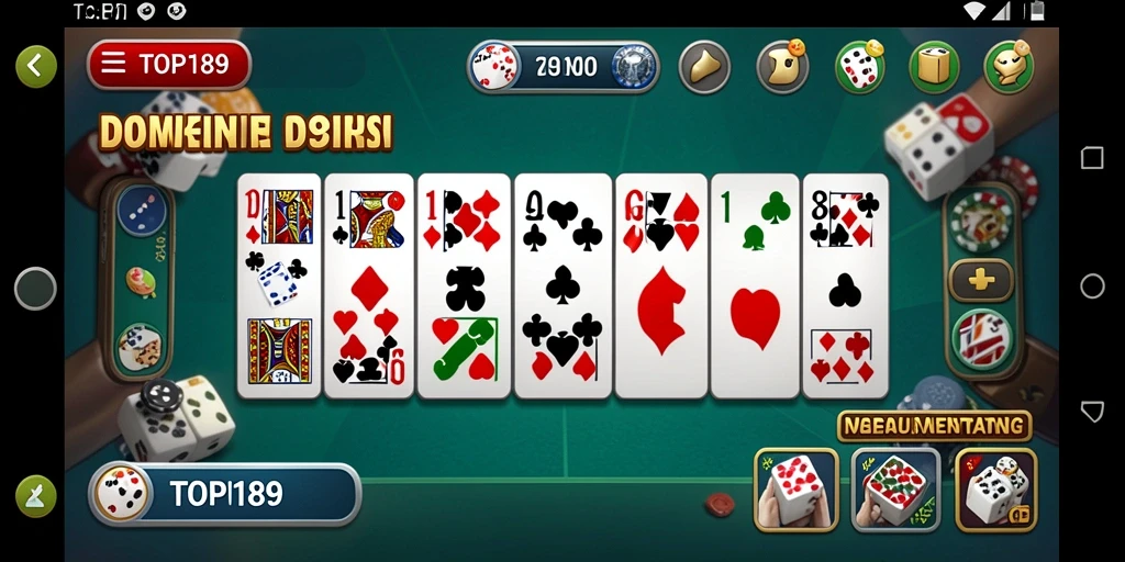 Tampilan gameplay seru dan interaktif dalam permainan Domino.