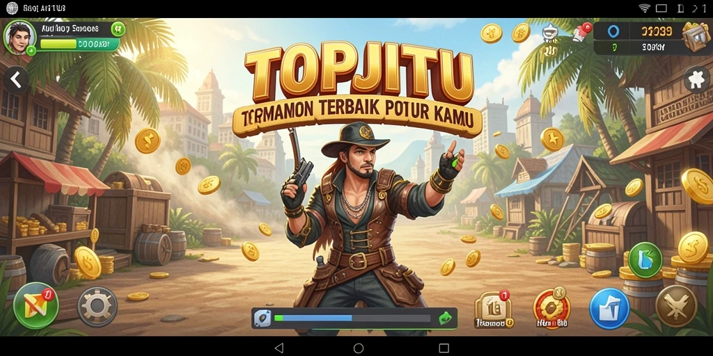 Tangkapan layar utama gameplay TOPJITU yang menggambarkan keseruan bermain Tycoon.