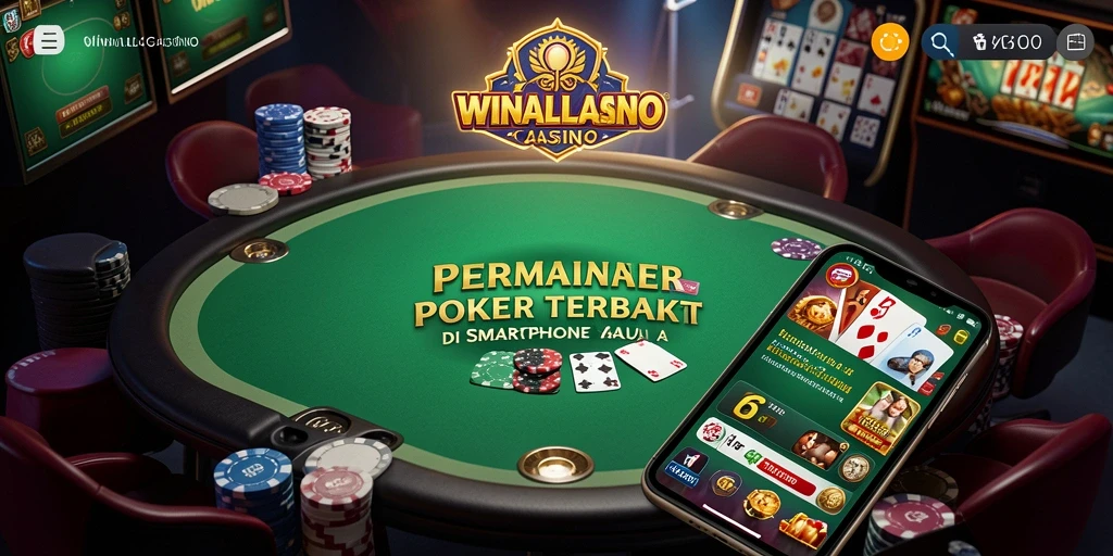 Tampilan utama WINALLCASINO saat bermain poker online.
